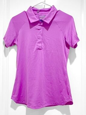 Under Armour Polo Shirt Womens Under Armour Polo Collared Shirt Loose Blue Small